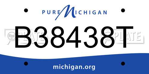 B38438T Michigan License Plate