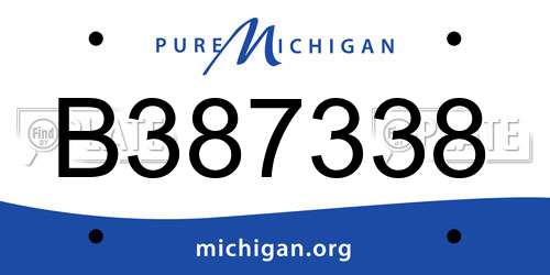 B387338 Michigan License Plate
