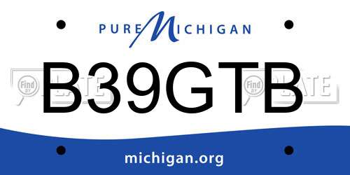 B39GTB Michigan License Plate