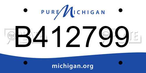 B412799 Michigan License Plate
