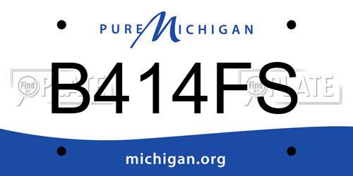 B414FS Michigan License Plate