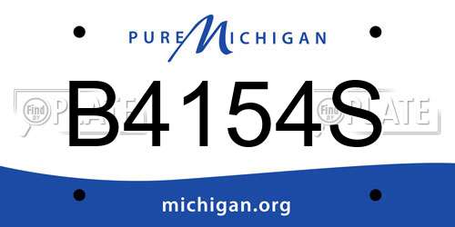 B4154S Michigan License Plate