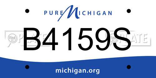 B4159S Michigan License Plate