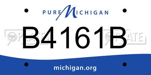 B4161B Michigan License Plate