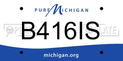 B416IS Michigan License Plate