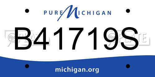 B41719S Michigan License Plate