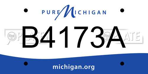 B4173A Michigan License Plate