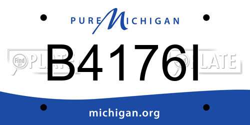 B4176I Michigan License Plate