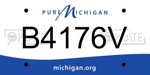 B4176V Michigan License Plate