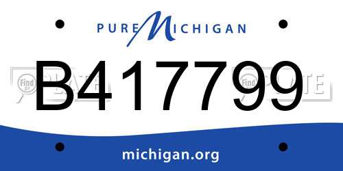 B417799 Michigan License Plate