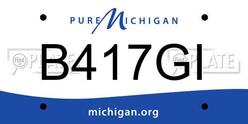 B417GI Michigan License Plate