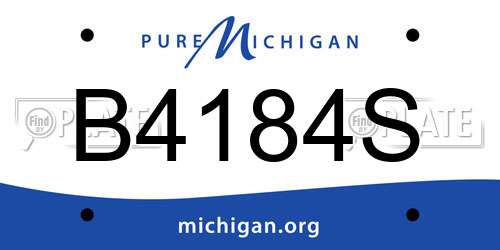 B4184S Michigan License Plate