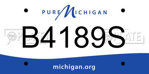 B4189S Michigan License Plate