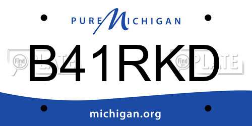 B41RKD Michigan License Plate