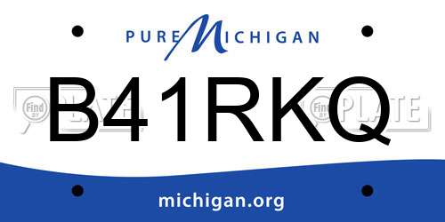 B41RKQ Michigan License Plate