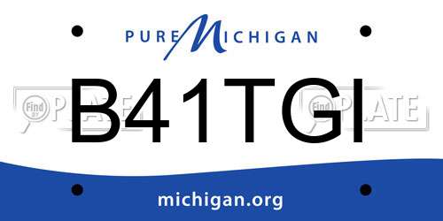 B41TGI Michigan License Plate