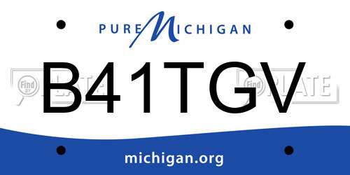 B41TGV Michigan License Plate