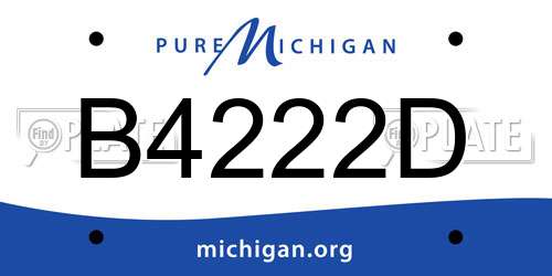 B4222D Michigan License Plate