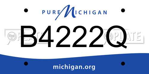 B4222Q Michigan License Plate