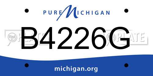 B4226G Michigan License Plate