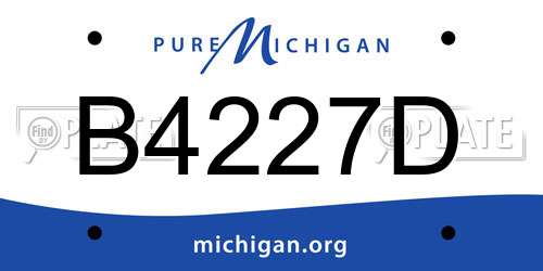 B4227D Michigan License Plate