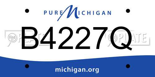 B4227Q Michigan License Plate
