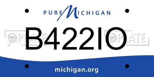B422IO Michigan License Plate