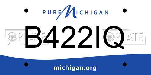 B422IQ Michigan License Plate