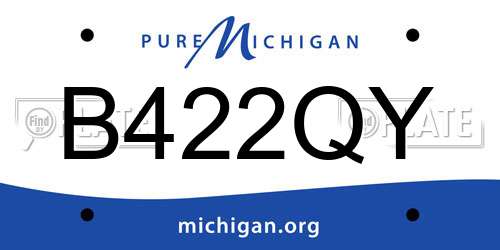B422QY Michigan License Plate