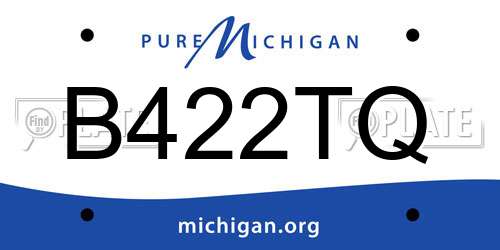 B422TQ Michigan License Plate