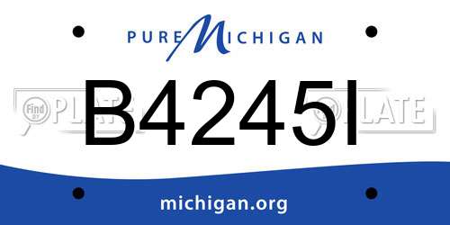 B4245I Michigan License Plate