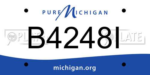 B4248I Michigan License Plate