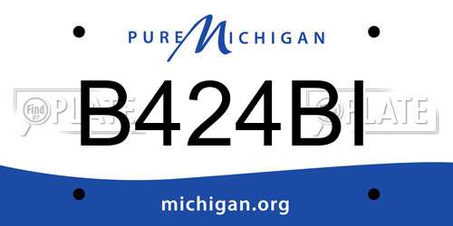 B424BI Michigan License Plate