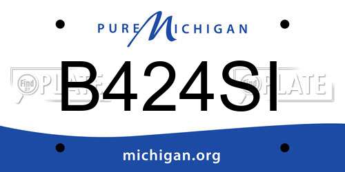 B424SI Michigan License Plate