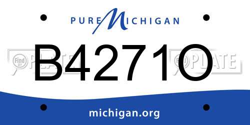 B4271O Michigan License Plate
