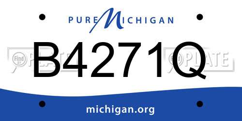 B4271Q Michigan License Plate