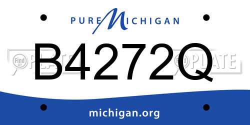 B4272Q Michigan License Plate