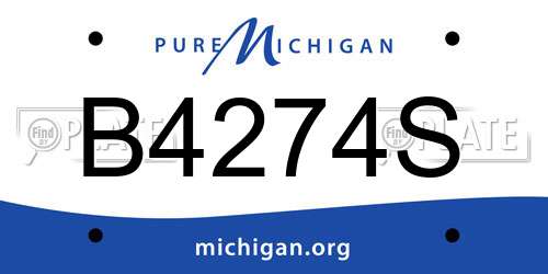 B4274S Michigan License Plate
