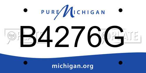 B4276G Michigan License Plate