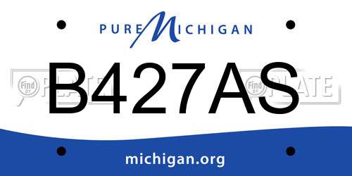 B427AS Michigan License Plate