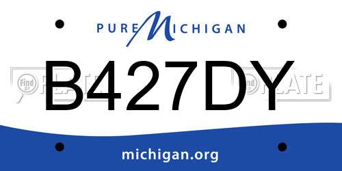 B427DY Michigan License Plate