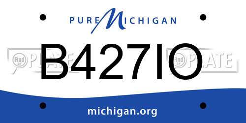 B427IO Michigan License Plate