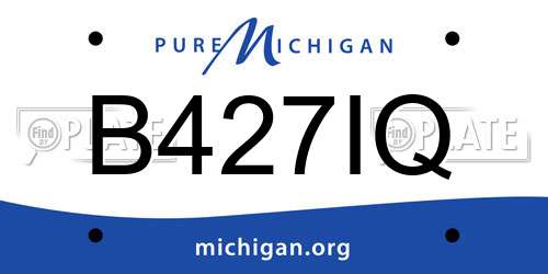 B427IQ Michigan License Plate