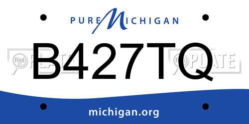 B427TQ Michigan License Plate