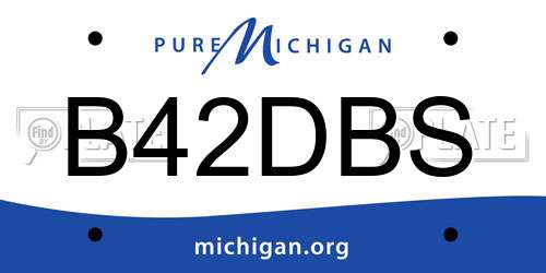 B42DBS Michigan License Plate