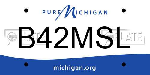 B42MSL Michigan License Plate