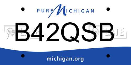 B42QSB Michigan License Plate