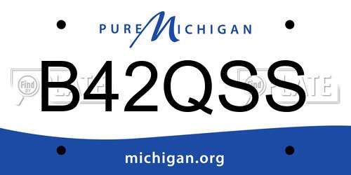 B42QSS Michigan License Plate