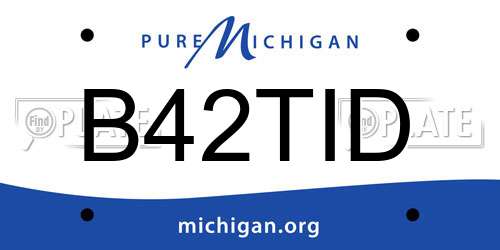 B42TID Michigan License Plate