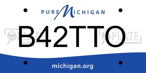 B42TTO Michigan License Plate